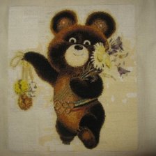 Мишка с цветами