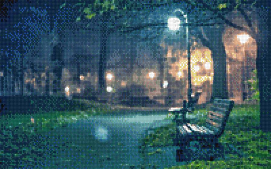 одиночество - фонарь, ночь, улица - предпросмотр