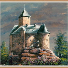 Схема вышивки «замок»