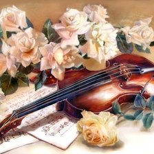 Розы и скрипка