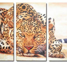 Схема вышивки «леопард три части»