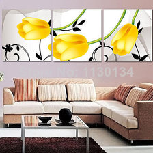 Оригинал схемы вышивки «желтые тюльпаны три части» (№784973)
