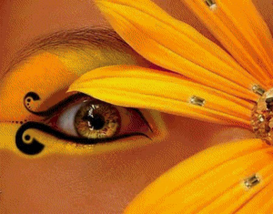 жёлтая - цветок, глаз, желтый цвет - предпросмотр