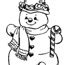 Схема вышивки «снеговик»