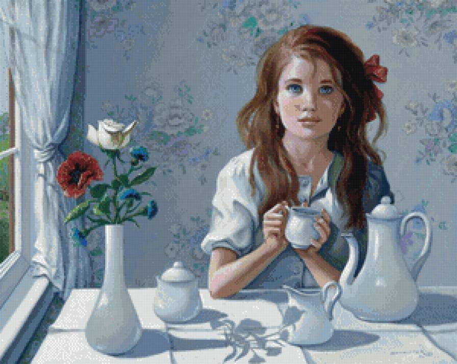 чай будете? - девочка, дети - предпросмотр