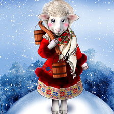 Схема вышивки «Символ 2015г»