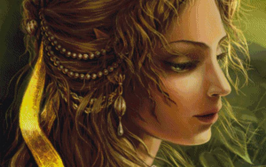 портрет эльфа - фэнтези, девушка - предпросмотр