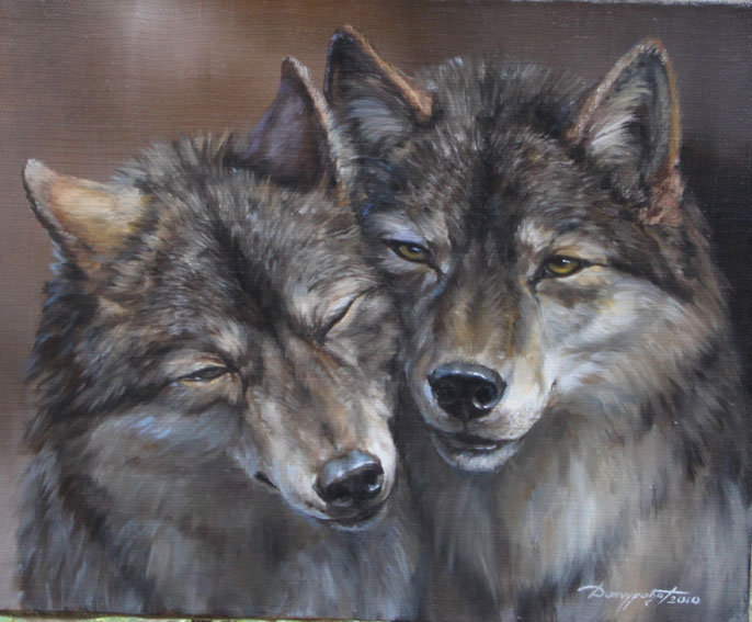 художник Susan Labouri 5 - красота, природа, животные, волк, картина, волки - оригинал