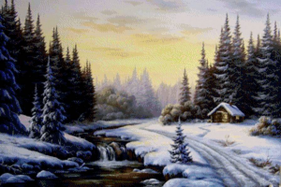 зима - зима, пейзаж, лес, природа - предпросмотр