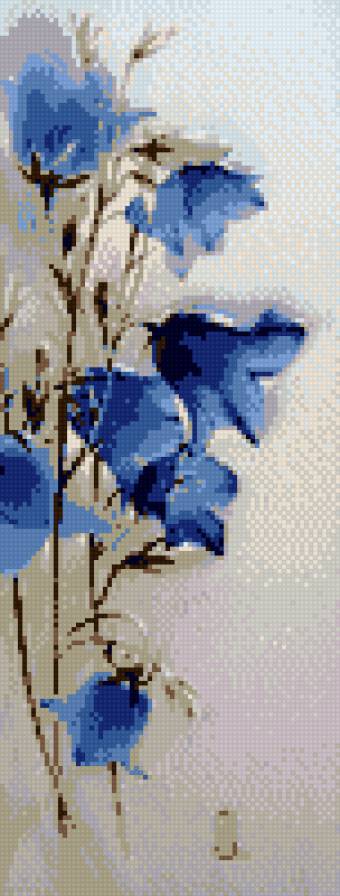 цветы - цветы, колокольчики, в китайском стиле - предпросмотр