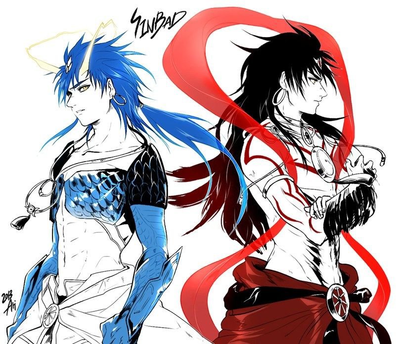 Покровы Джинов - синдбад, маги, аниме - оригинал