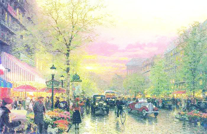 Париж город света - городок, пейзаж, улица - оригинал