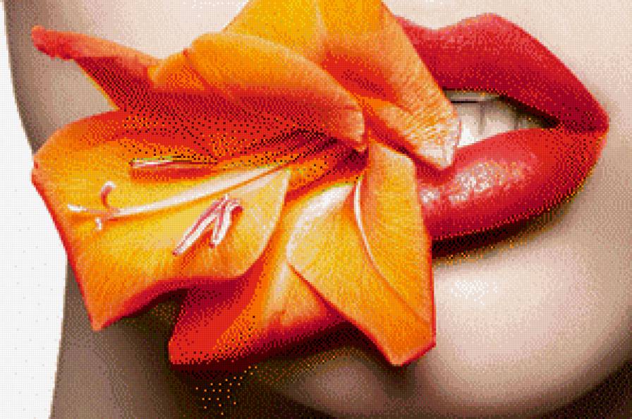 губы - губы, цветы, яркие картинки - предпросмотр