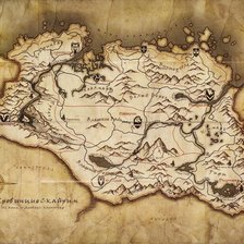 Схема вышивки «Карта Скайрима»