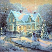 Схема вышивки «зима»