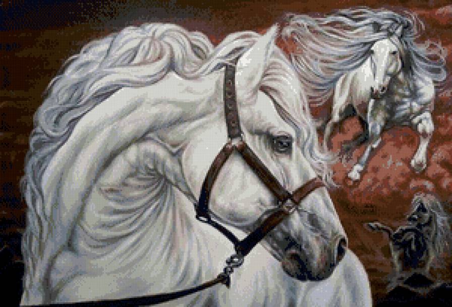 конь - лошадь, картина, животные - предпросмотр
