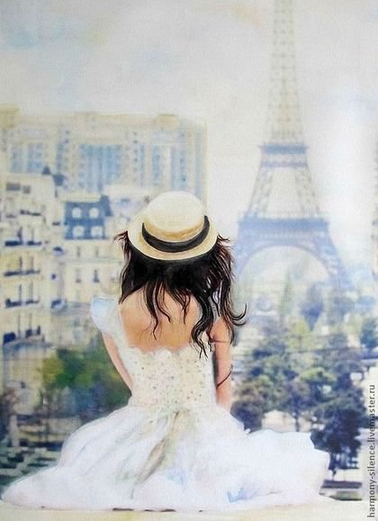 Париж - девушка, париж, города - оригинал