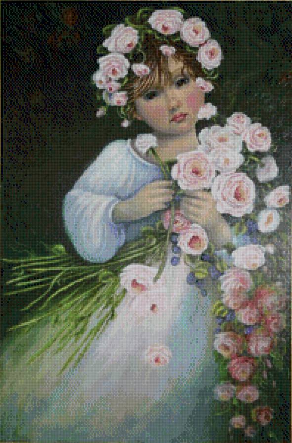 bimba con rose - предпросмотр