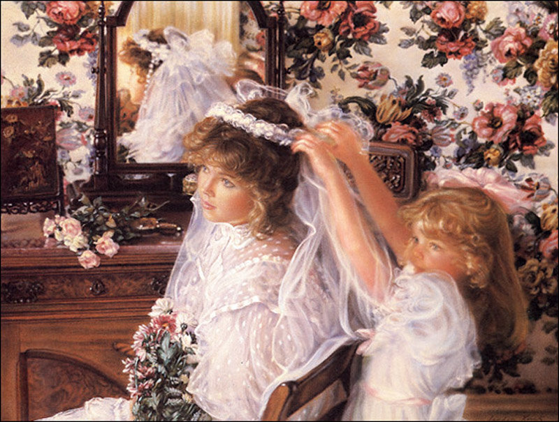 перед венчанием - свадьба, девушка, невеста - оригинал