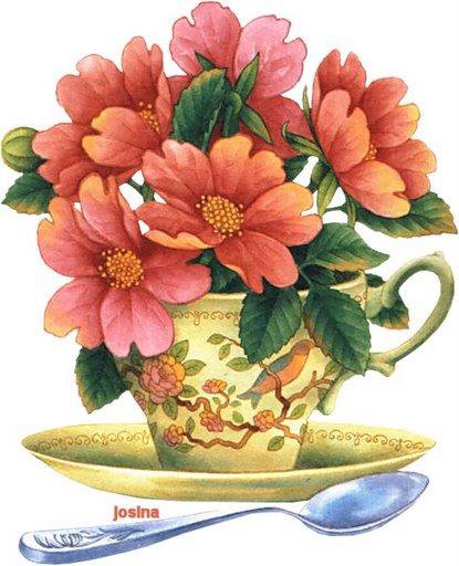 серия "цветы" - цветы.букет.чашка.лошка - оригинал