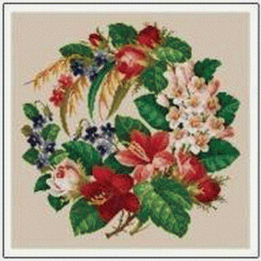 серия "цветы" - цветы.венок - предпросмотр