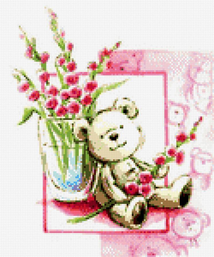 мишка в рамке - медведи - предпросмотр