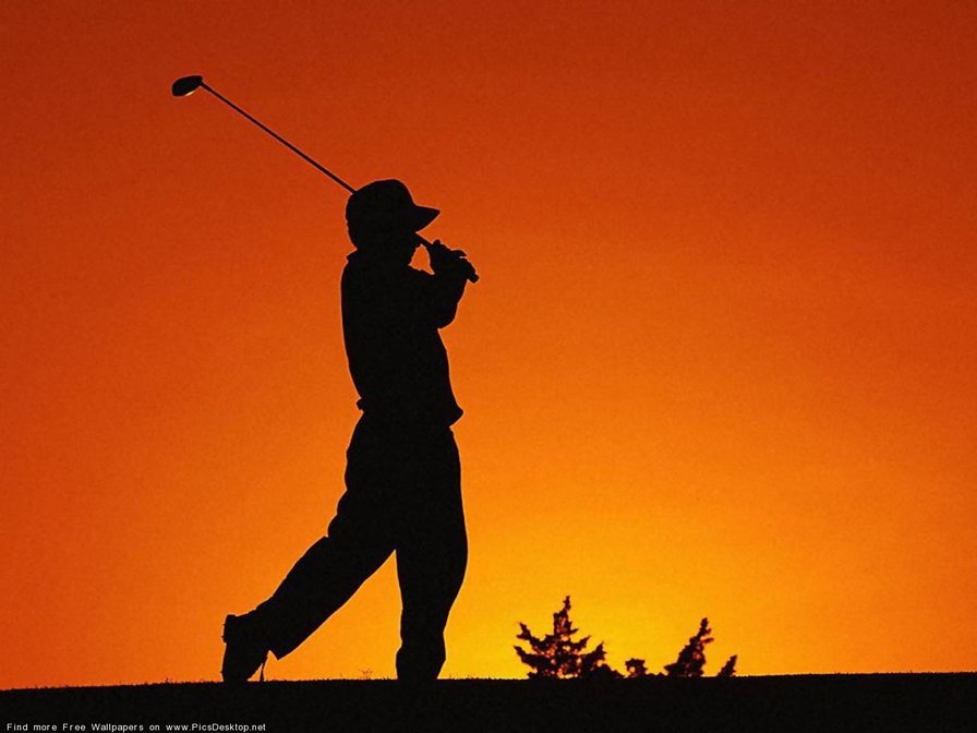 Гольф - природа, гольф, спорт, монохром - оригинал