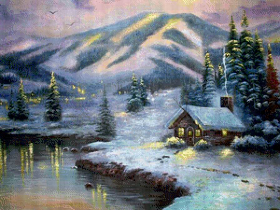 Зима - зимний пейзаж - предпросмотр