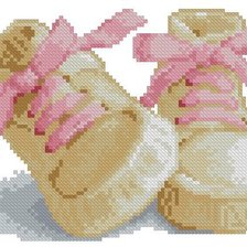 Схема вышивки «Туфельки для девочки»