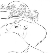 Схема вышивки «Девушка»