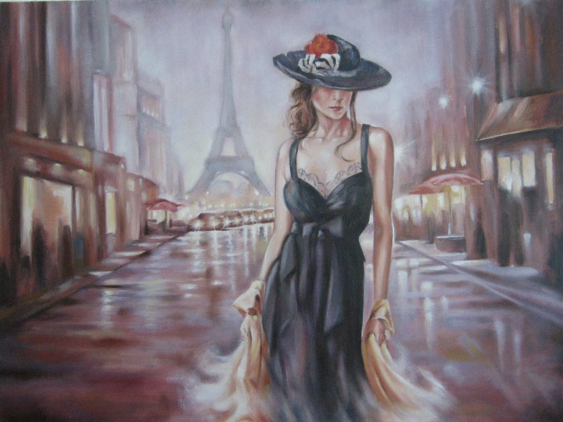 Парижанка - города, девушка, париж - оригинал