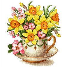 Схема вышивки «нарцисы»