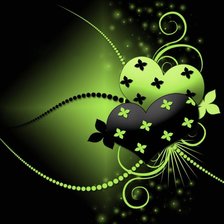 Схема вышивки «два сердца»