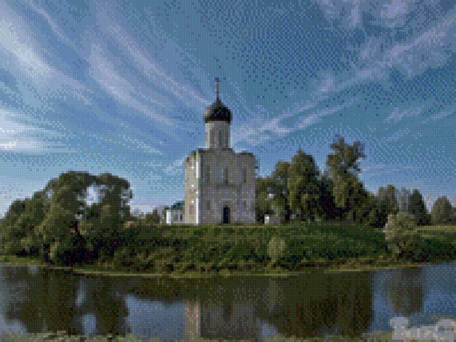 церковь - церковь, пейзаж, природа - предпросмотр