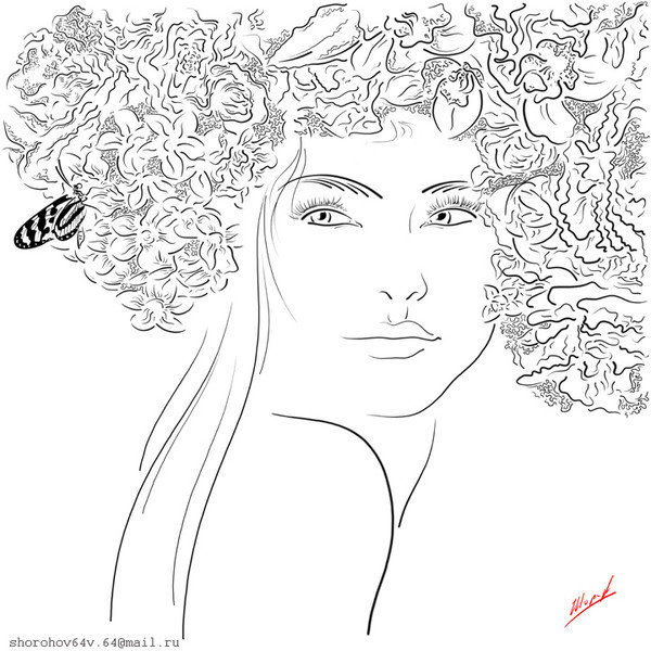 силуэт - монохром - оригинал