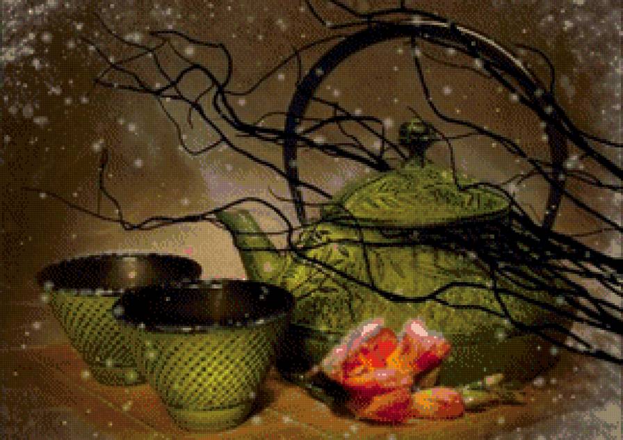 осенний чай - кухня, чашка, чайник, чай - предпросмотр