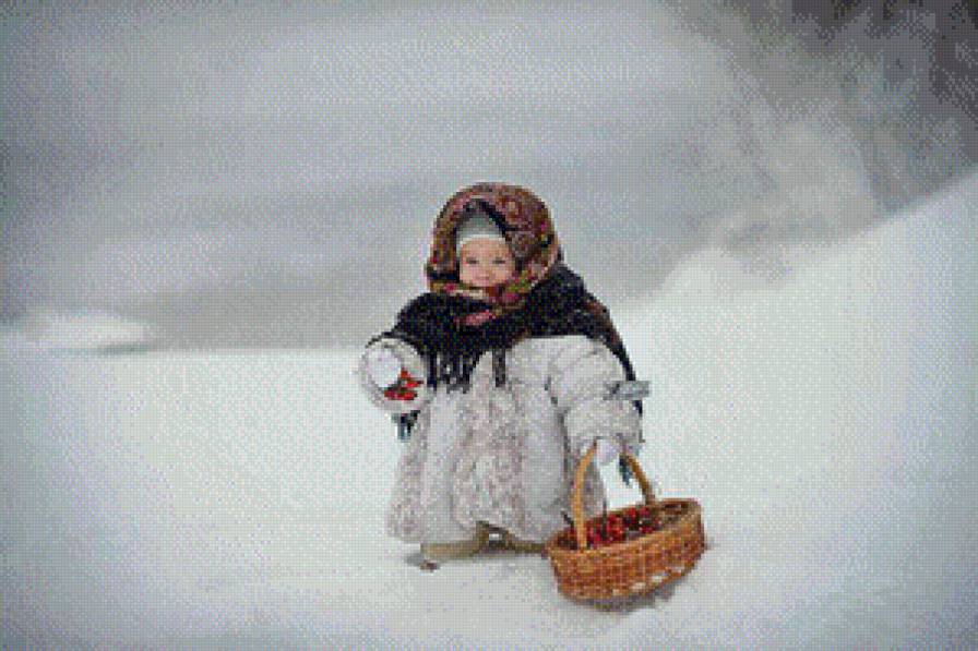 серия "дети" - дети.девочка.зима - предпросмотр