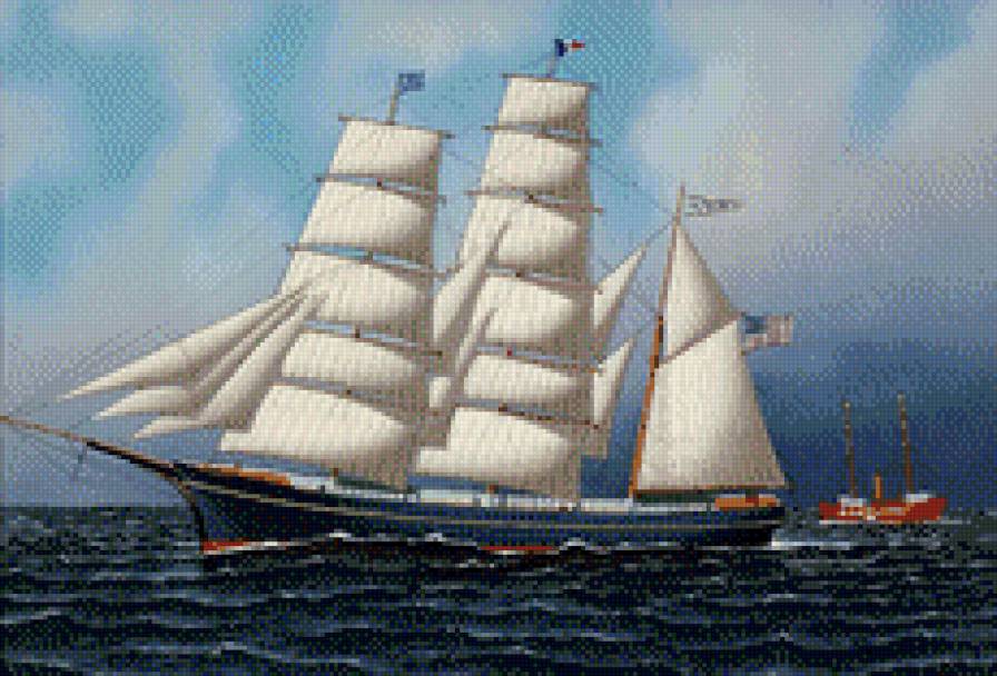 перед штормом - парус, море, маринисты, корабль - предпросмотр