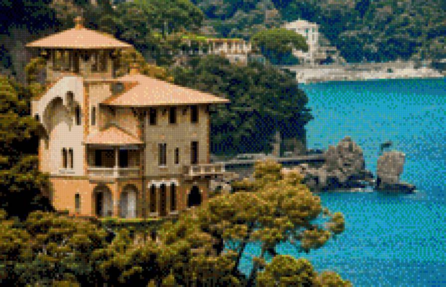 Итальянский домик - пейзаж, море, италия, дом - предпросмотр