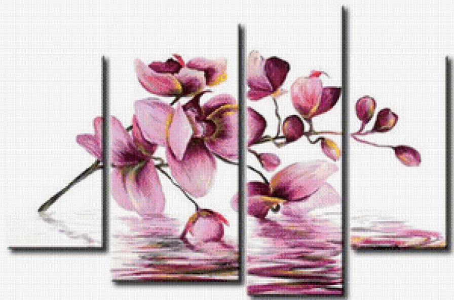 цветы - триптих - предпросмотр