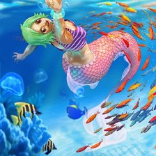 Схема вышивки «русалка»