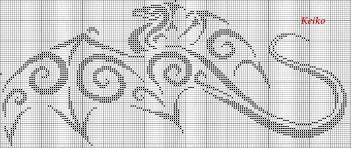 дракон монохром - дракон, монохром - оригинал