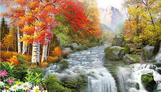 пейзаж - пейзаж, природа, водопад - оригинал