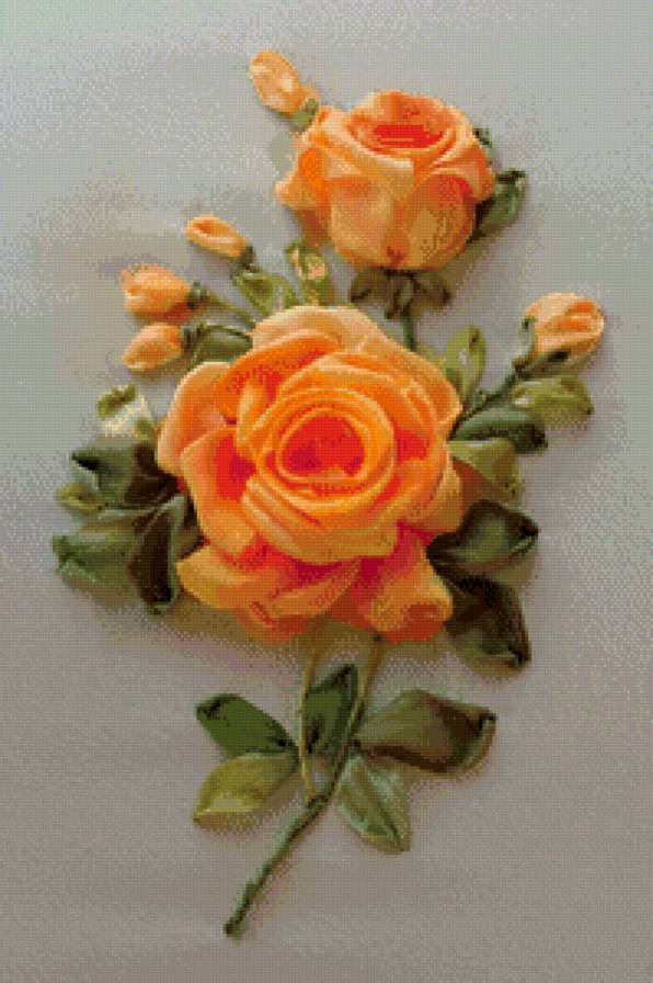 миниатюра-желтая роза - розы, букет - предпросмотр