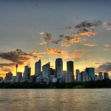 Схема вышивки «город на рассвете»