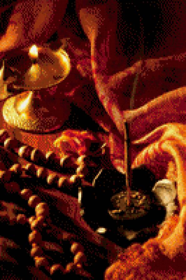 Огонь (Сборник № 4) - четки, свечи, благовонья, коричневый, огонь - предпросмотр