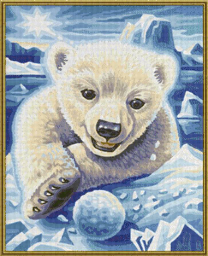 полярный мишка - животные - предпросмотр