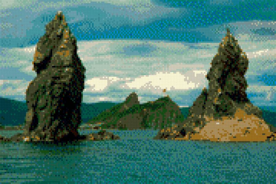 Р.Пристань  Два брата - скалы, море - предпросмотр