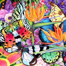 Схема вышивки «бабочки»