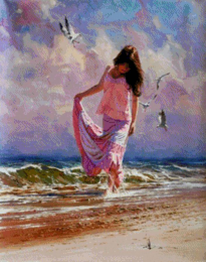 на море - юность, лето, море, вода девушка - предпросмотр